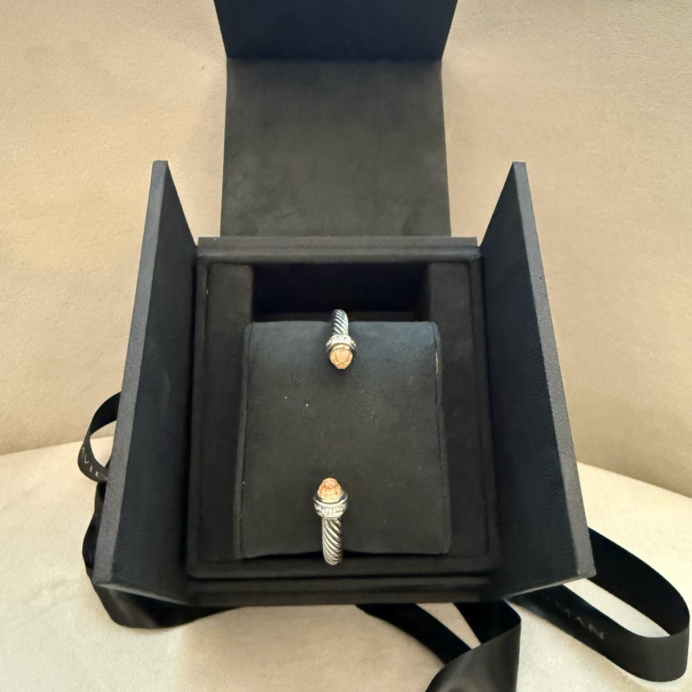 Authentic David Yurman 5mm Cable Morganite Bracelet, with receipt!